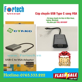 Mua Cáp USB Type C to VGA Full 1080P Chính hãng SOTAKO
