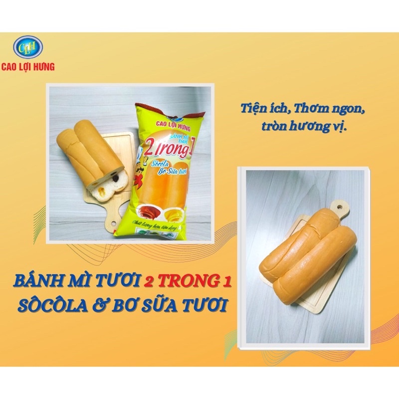 COMBO 10 CÁI BÁNH MÌ TƯƠI 2TR1 CAO LỢI HƯNG HSD:10->13 NGÀY
