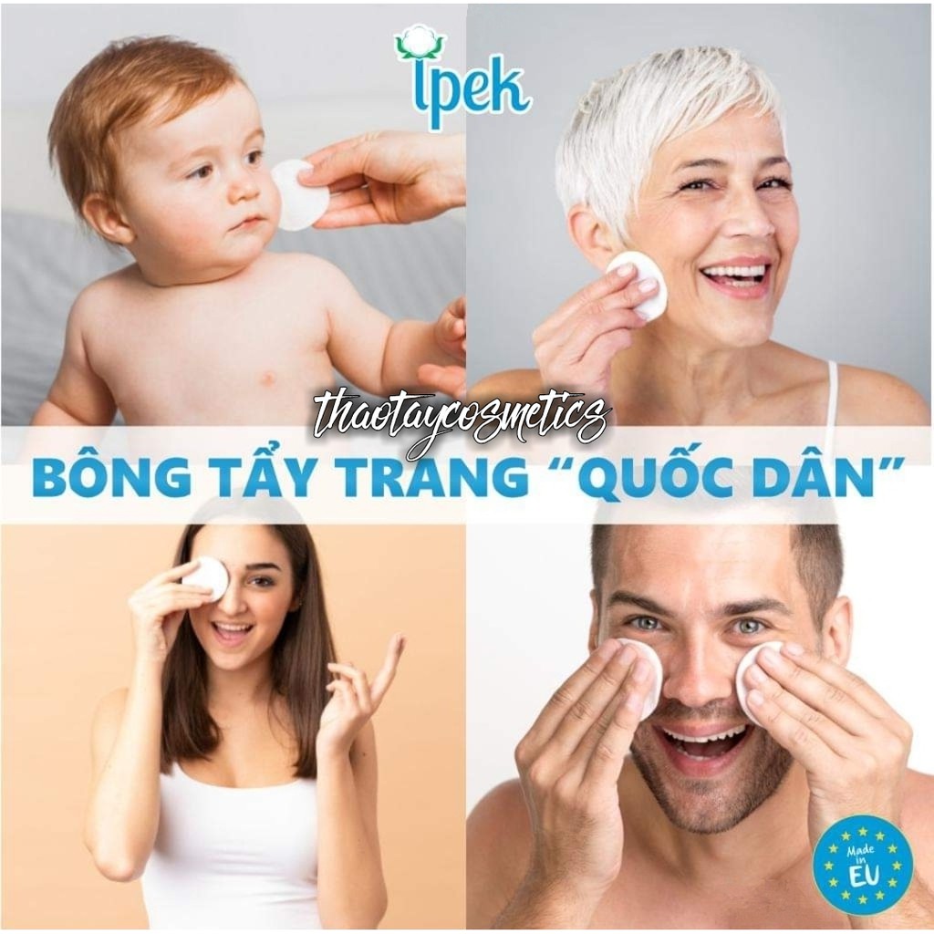 Bông tẩy trang IPEK Thổ Nhĩ Kỳ (80 miếng /130 miếng /150 miếng)