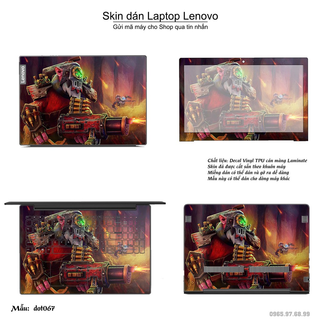 Skin dán Laptop Lenovo in hình Dota 2 nhiều mẫu 11 (inbox mã máy cho Shop)