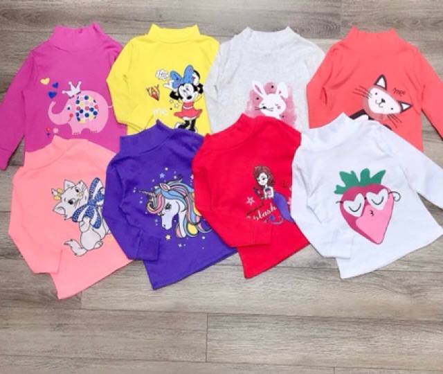 áo borip cổ 3p ấm áp cho bé gái