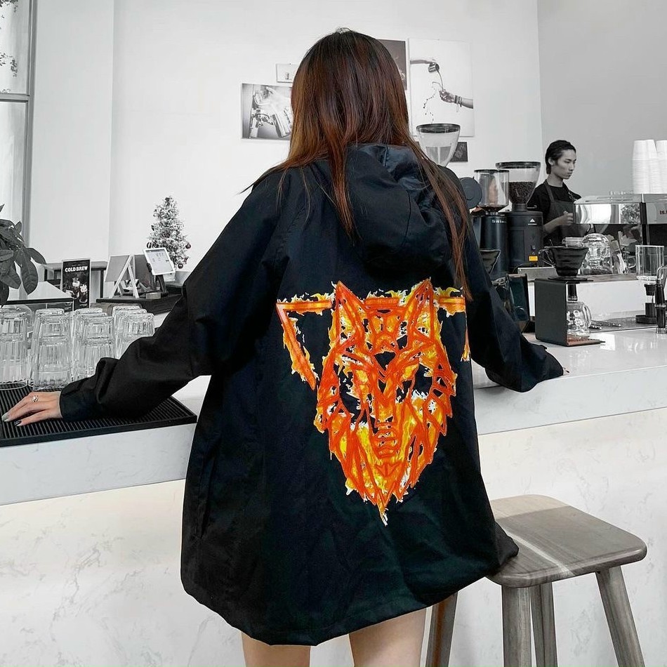 [Ảnh Thật] Áo Khoác Dù Nam Nữ 2 Lớp Form Rộng In Màu Phong Cách Ulzzang  AK214 Unisex Thùy Dương Fashion