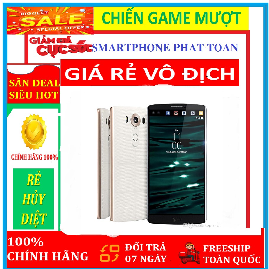 Điện thoại siêu rẻ LG V10 ( bản 2 sim ) 64G/ram4G Fullbox, Chơi LIÊN QUÂN-FREE FIRE mượt