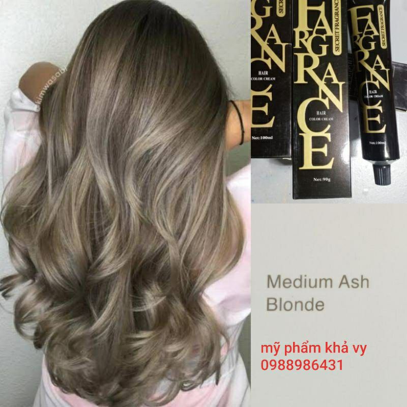 Tuýp Kem Thuốc Nhuộm Tóc Màu Nâu Lạnh, Nâu Khói Lạnh 7/1 Medium Ash Blonde