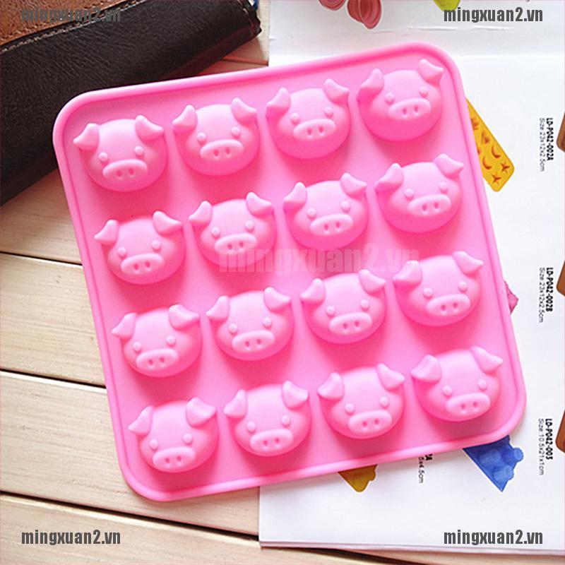 Khuôn Silicone Làm Bánh &amp; Socola Hình Heo Con