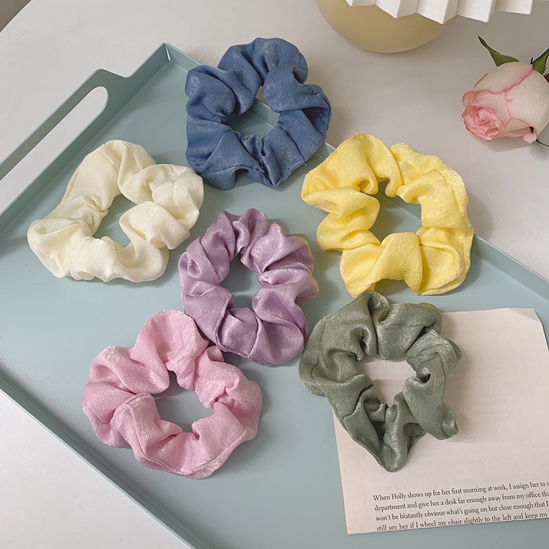 Dây buộc tóc màu trơn kiểu dáng đơn giản thời trang cho nữ d52602