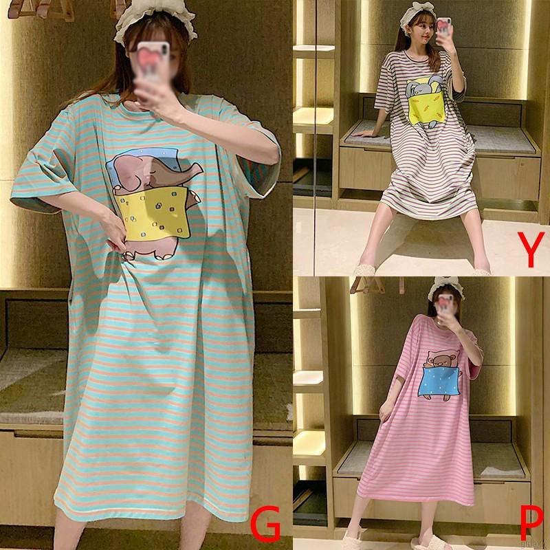 Đầm Ngủ Ngắn Tay Kẻ Sọc Ngang Thời Trang Cho Nữ | BigBuy360 - bigbuy360.vn