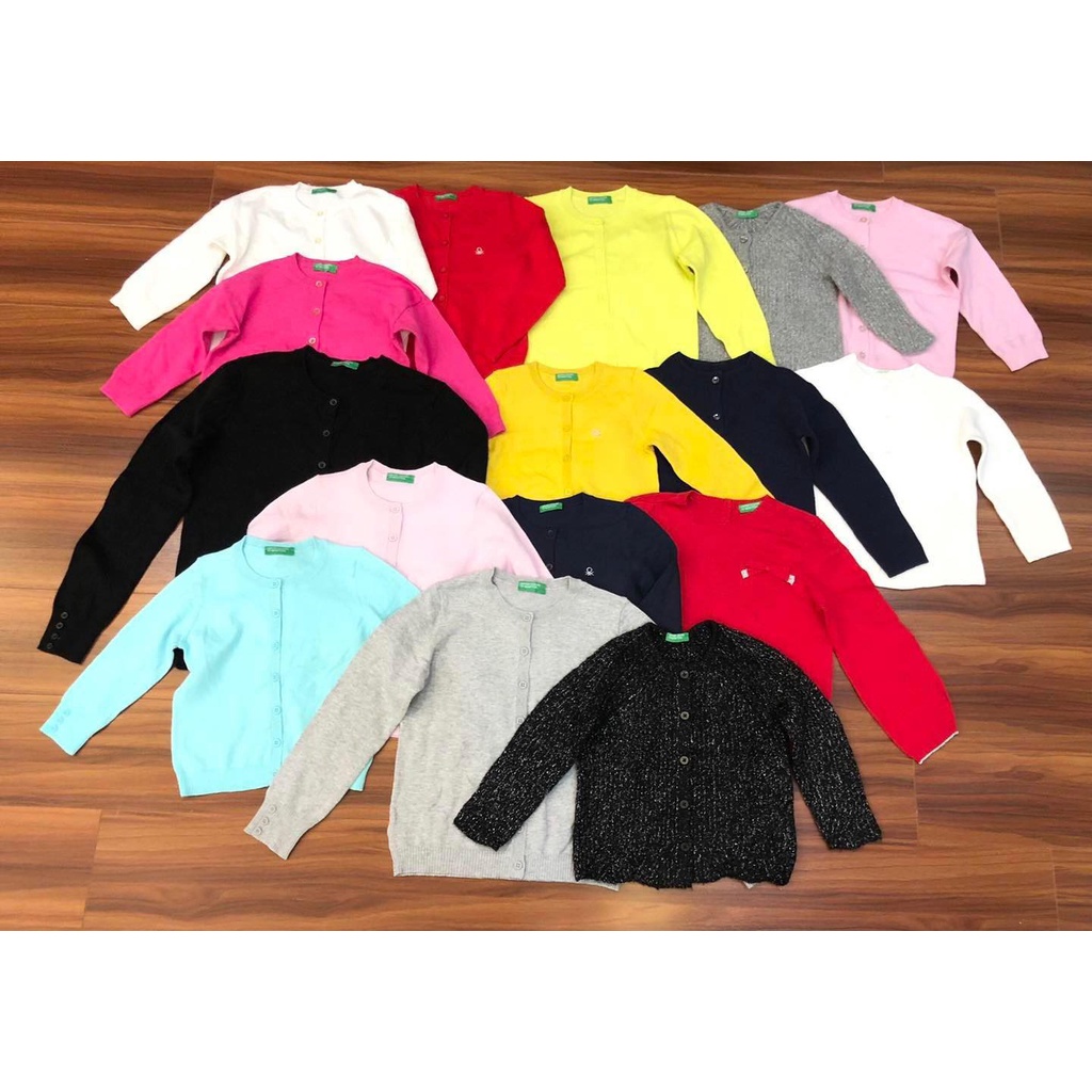 ÁO KHOÁC CARDIGAN LEN BENETTON MỎNG CỰC XINH CHO BÉ - CỐM KIDS NT