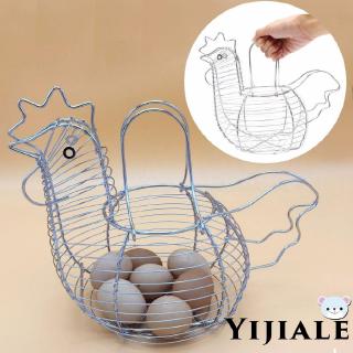 Giỏ đựng trứng hình con gà mái bằng dây kim loại