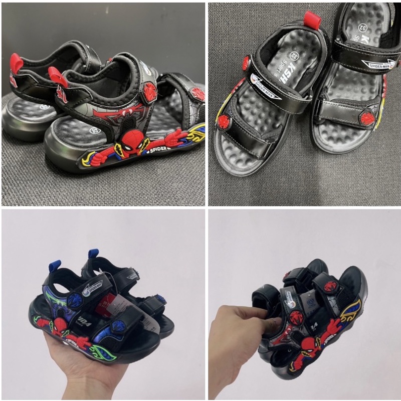 Sandal siêu nhân cho bé trai - dép quai hậu cho bé đi học QCCC khâu đế bền đẹp,đế sóng chống trượt êm chân206(sz26-sz37)