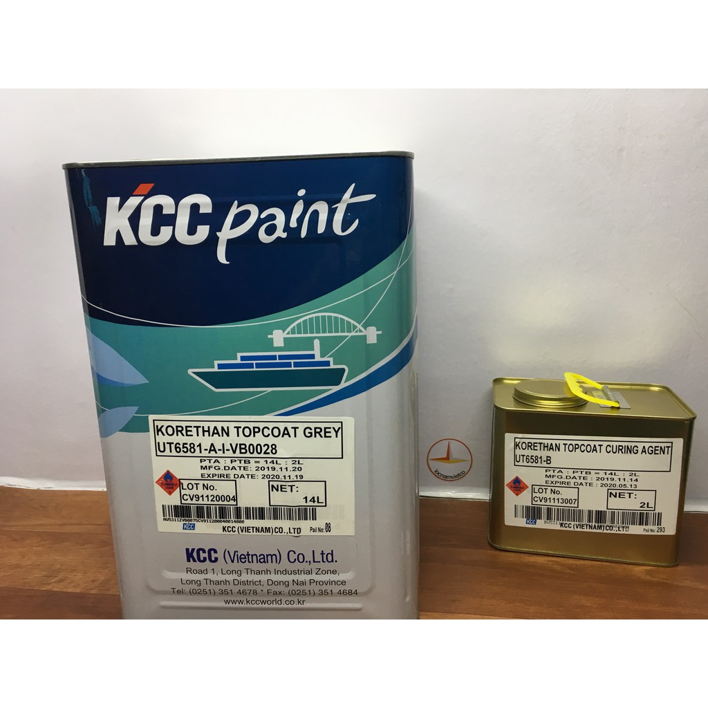 SƠN KCC KORETHAN TOPCOAT GREY UT6581-A-I-VB0028 (16L/BỘ)