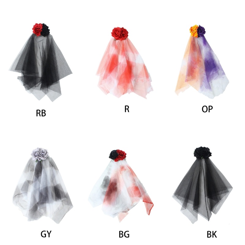 Trâm Cài Tóc Bằng Sợi Lưới Ngắn Hóa Trang Cô Dâu