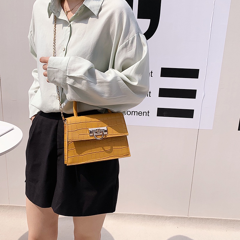 Túi đeo vai/ kẹp nách/ đeo chéo IELGY họa tiết da cá sấu thời trang Hàn Quốc cho nữ