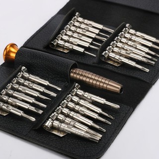 Bộ tua vít đa năng sửa chữa đồ dùng ví da 25 đầu 25món , Bộ dụng cụ sửa máy tính điện thoại đồng hồ Sửa chữA.GREAT