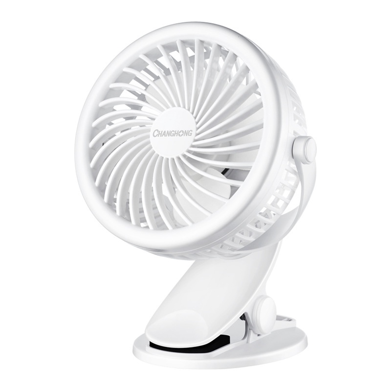 Quạt Tích Điện, Quạt Mini Cầm Tay - Kẹp Bàn Xoay 360 Độ - Mang Đi Làm, Học Sạc USB Đa Năng - 3 Tốc Độ Gió - Bảo Hành 12T