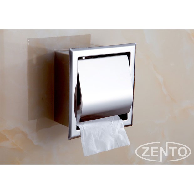 Lô giấy vệ sinh âm tường inox Zento HC1258