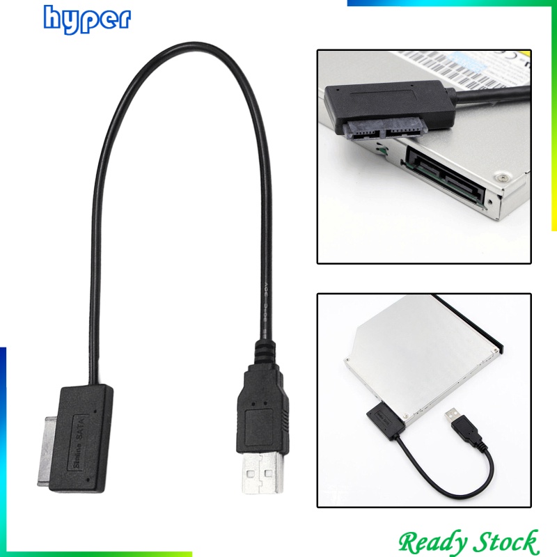 USB 2.0 to 2.5inch 7+6 13Pin SATA Converter Cable Adapter For SATA HDD