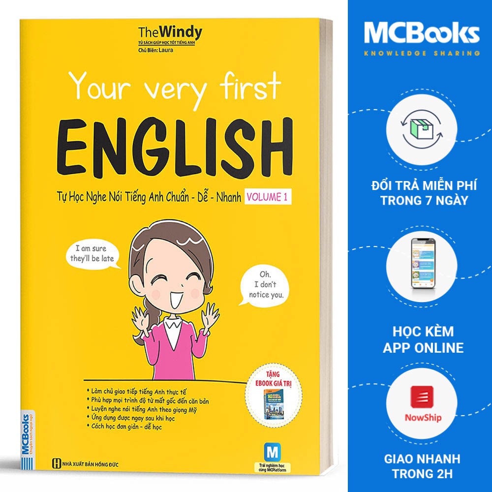 Sách - Your Very First English - Tự Học Nghe Nói Tiếng Anh Chuẩn Dễ Nhanh Volume 1 - Học Kèm App Online