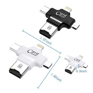 Đầu đọc thẻ nhớ Micro SD 4 in 1 cho iphone vad android