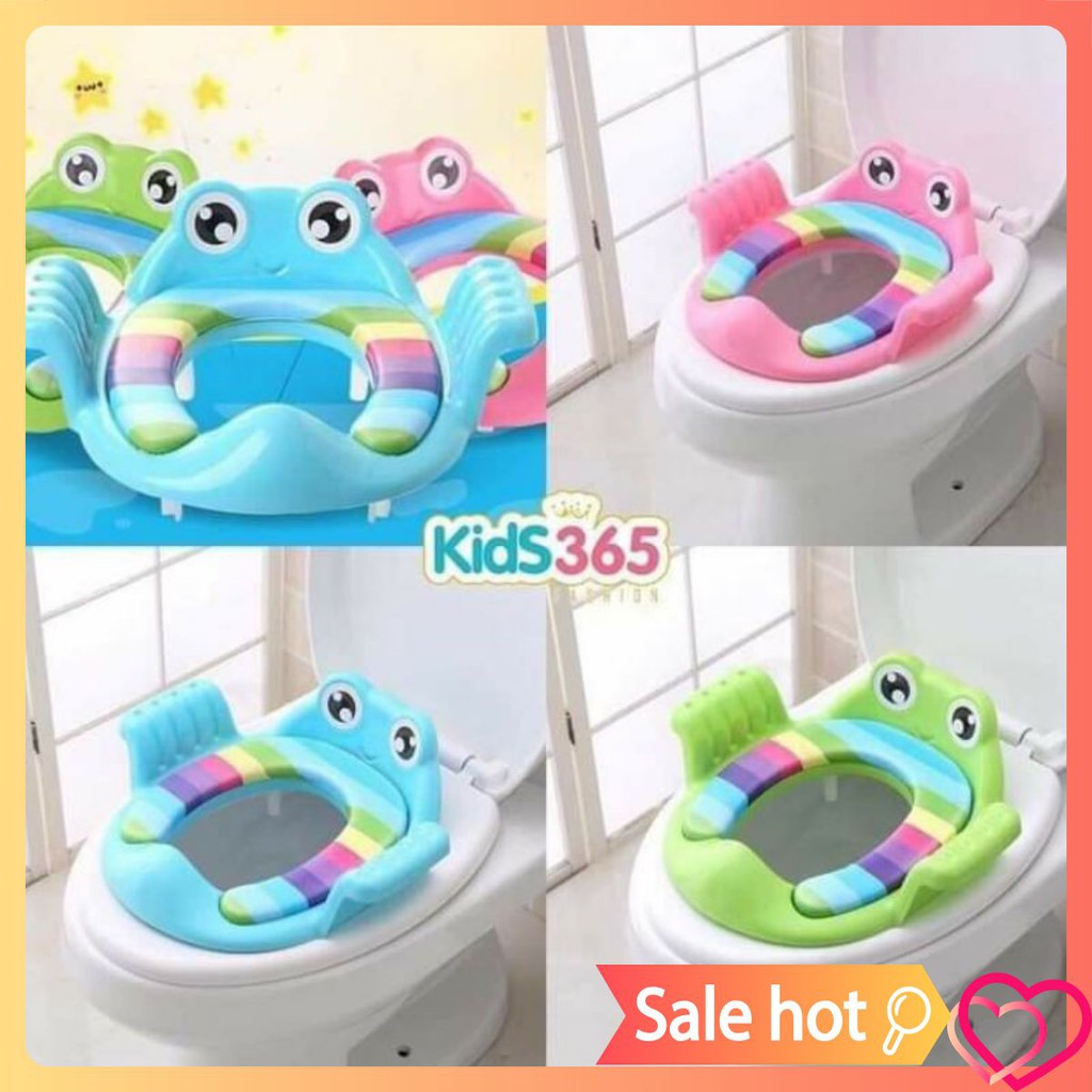 Thu nhỏ bồn cầu kèm đệm lót chống lạnh cho bé