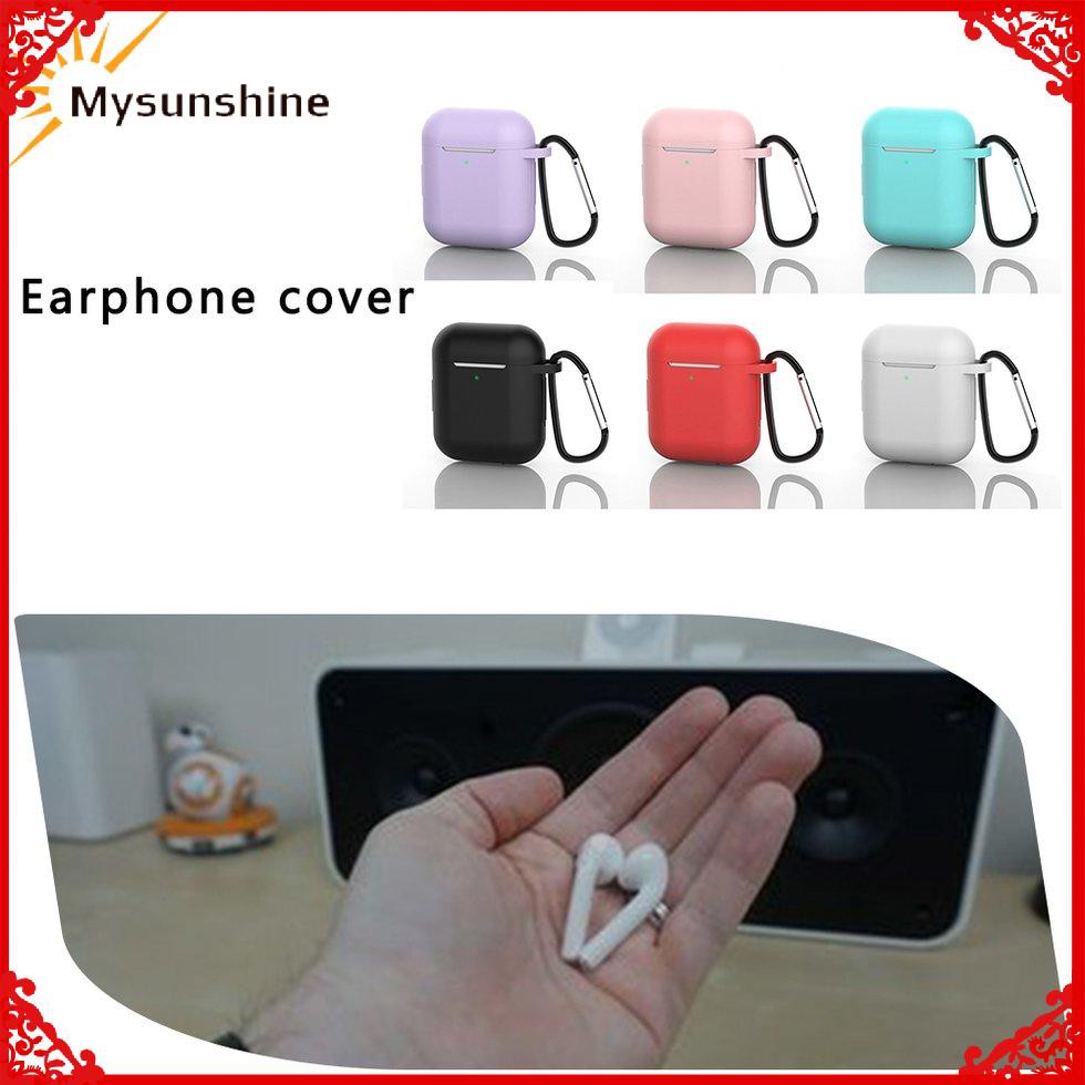 Vỏ Bảo Vệ Hộp Sạc Tai Nghe Không Dây Airpods Bằng Silicon Có Nút Chống Thất Lạc | BigBuy360 - bigbuy360.vn