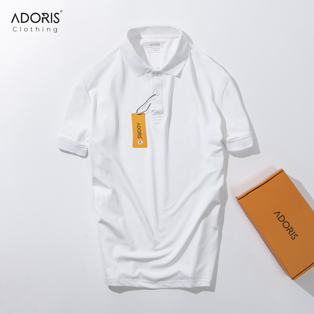Áo thun nam có cổ tay ngắn, áo POLO nam cổ trơn, vải Cotton cá sấu, áo phông nam có cổ trơn ADORIS PL21 | BigBuy360 - bigbuy360.vn