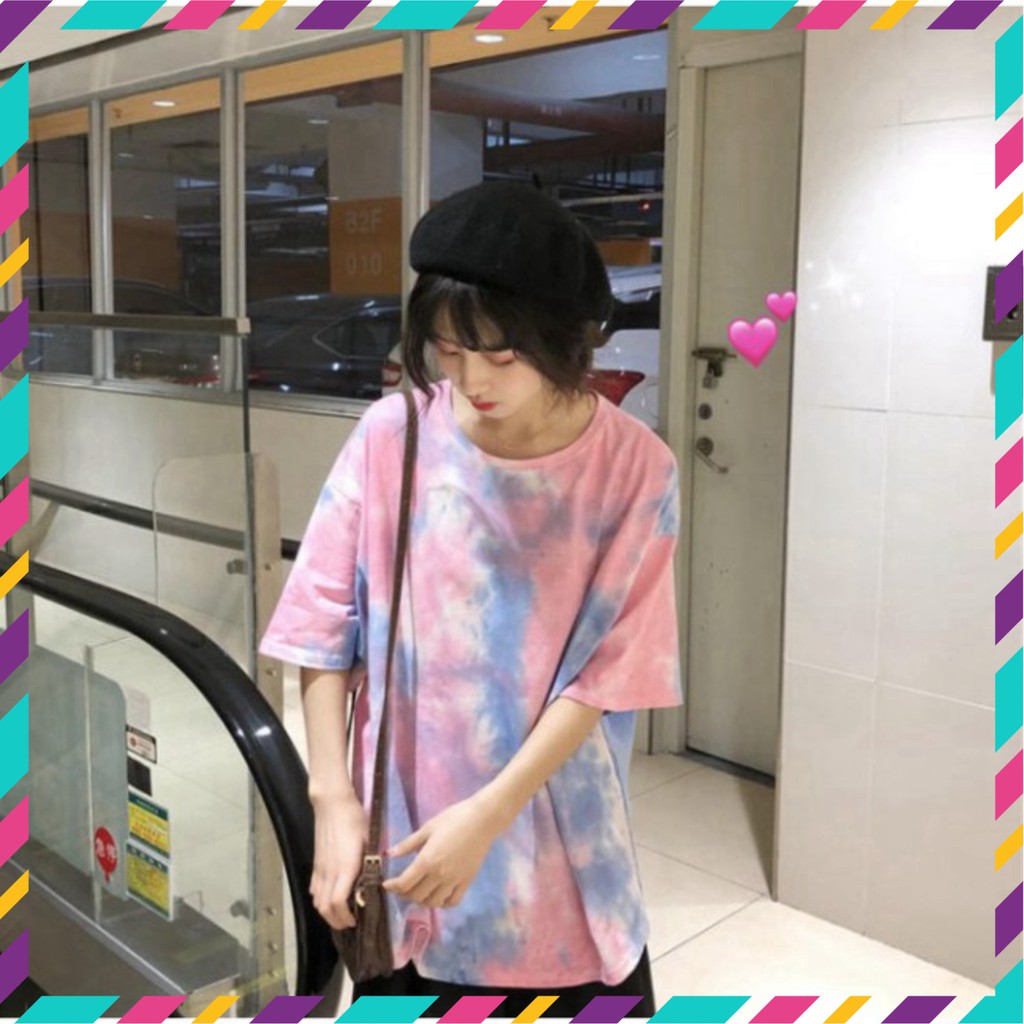 Áo Thun Tay Lỡ Form Rộng Loang Màu Siêu Hot🍁 Unisex nam nữ đều mặc được | BigBuy360 - bigbuy360.vn