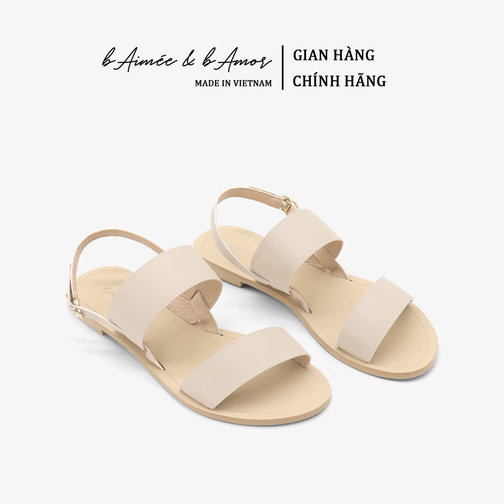 Sandal nữ đế bệt Medium Flat quai hậu đi biển quai ngang thời trang bAimée & bAmor - MS1780