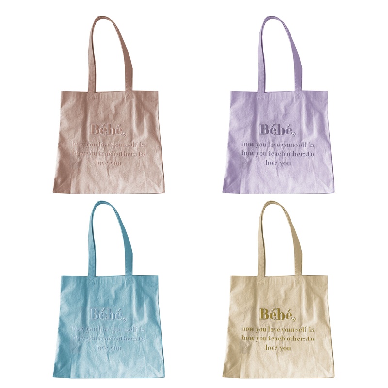 Túi vải Thêu Chữ Thời Trang Cho Nữ