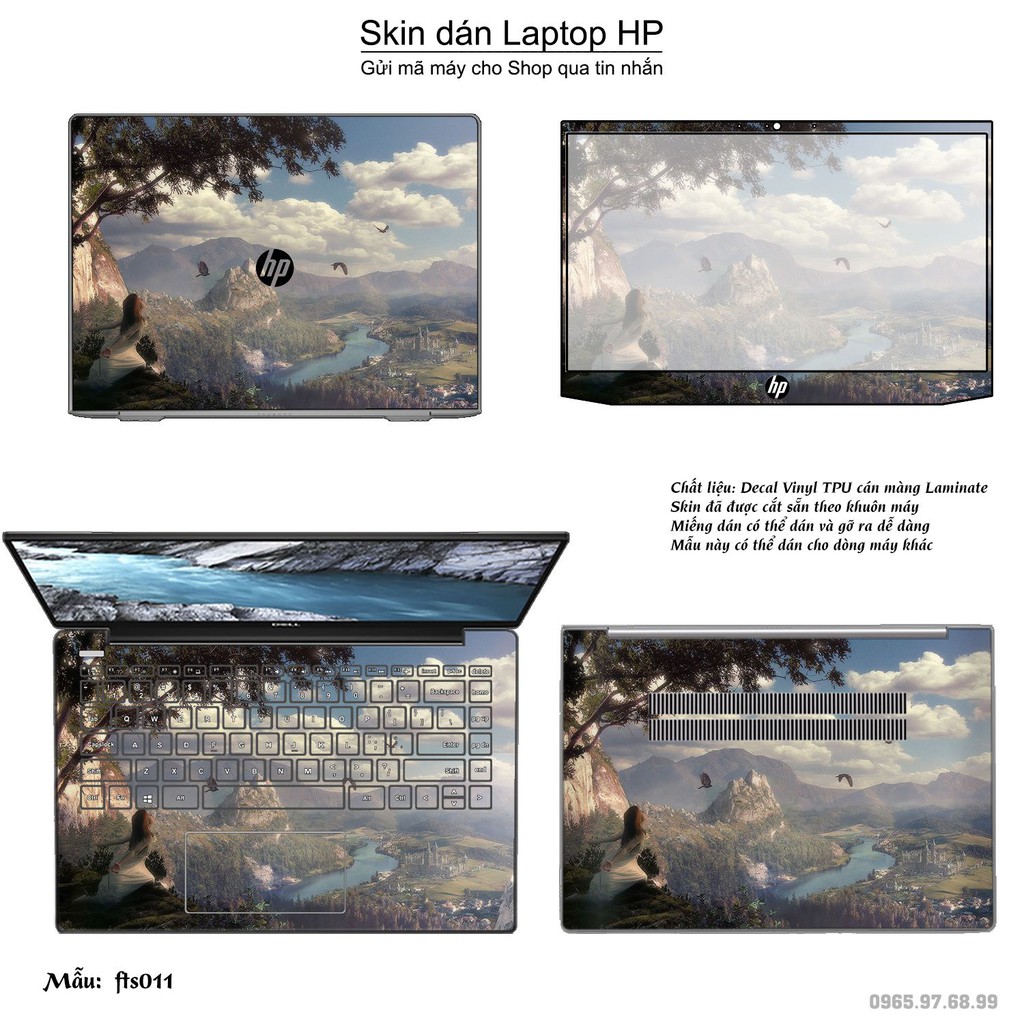 Skin dán Laptop HP in hình Fantasy (inbox mã máy cho Shop)