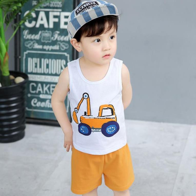 IBT6 Size130-140 (20-30kg) Bộ thun cho bé, quần áo sát nách freeship thời trang trẻ em Hàng quảng châu