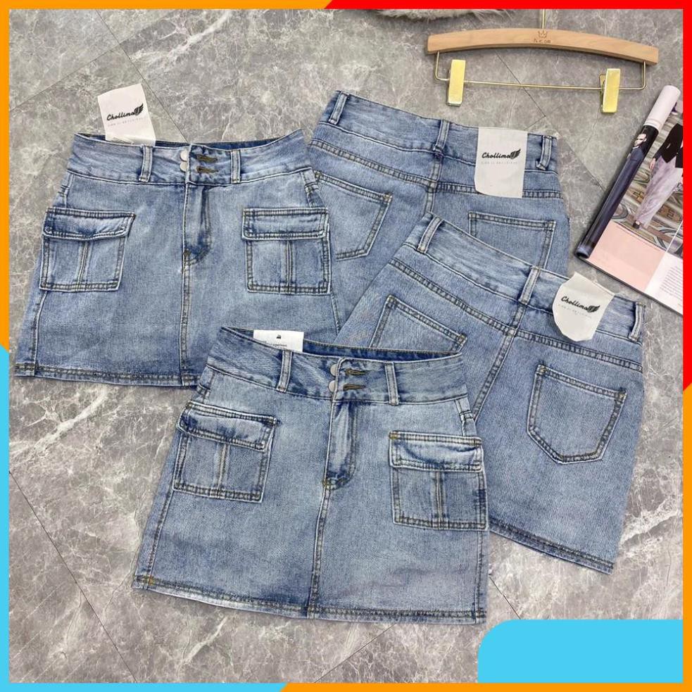 Váy jean co giãn túi hộp Chollima có quần trong VJ07 | BigBuy360 - bigbuy360.vn
