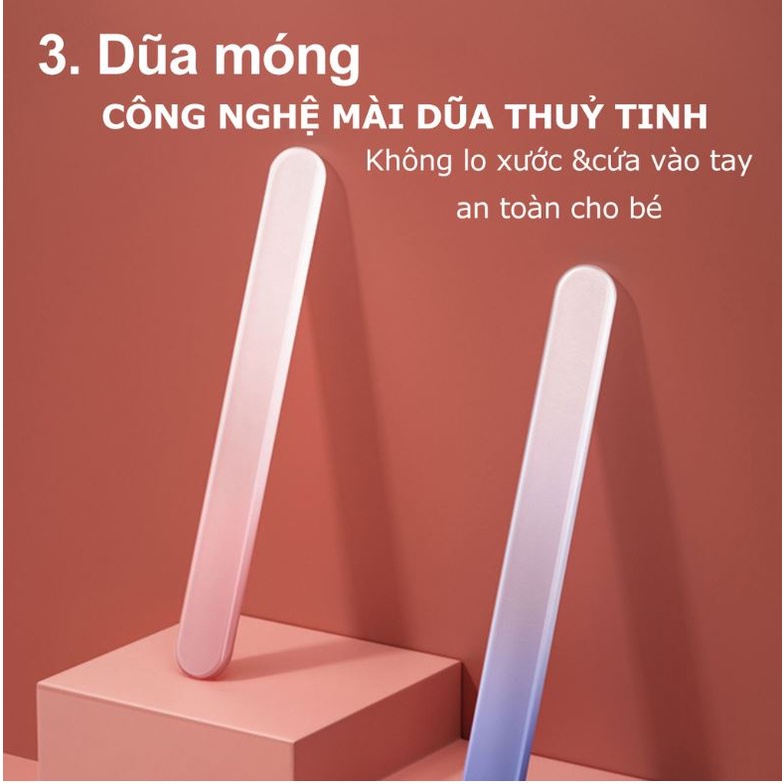 Bộ bấm móng tay, cắt móng tay cho bé cao cấp 5 món