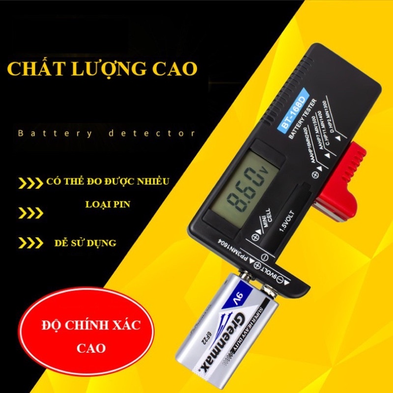 Máy kiểm tra pin, kiểm tra dung lượng điện áp pin đa năng - BT 168D