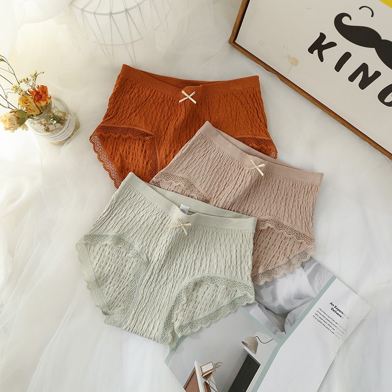 Quần Lót Cotton Bamboo Nhún Viền Ren Thông Thoáng Ko Gây Hằn SC01 | BigBuy360 - bigbuy360.vn