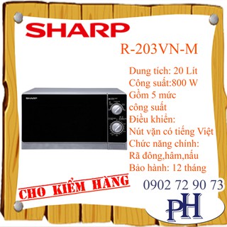 LÒ VI SÓNG SHARP R-203VN-M