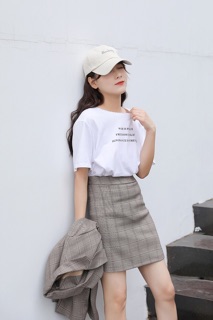 Set áo blazer + chân váy chữ A