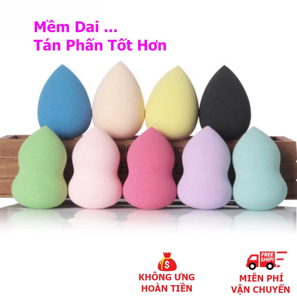 Bông Trang Điểm Siêu Mềm Mịn, Mút Tán Kem Nền Sukoto Tiết Kiệm Phấn