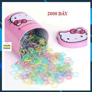 HỘP 2000 SỢI CHUN BUỘC TÓC BÉ GÁI