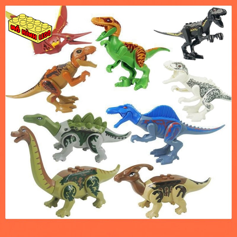 Đồ chơi lắp ráp lego giá rẻ mô hình khủng long Dinosaur Figures Jurassic Park