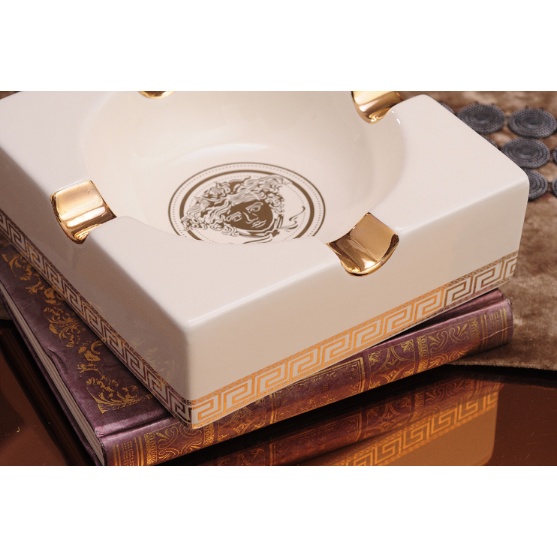 gạt tàn, hũ tăm versace. gạt tàn thuốc lá cao cấp phong cách hiện đại. hũ đựng tăm