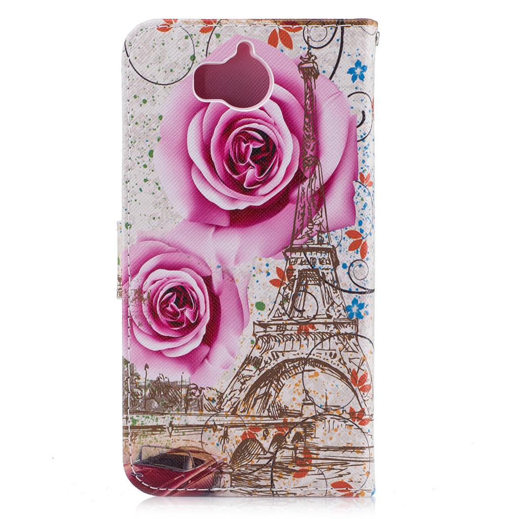 DD Biscus For Huawei Y5 2017 Case Flower Wallet Leather Flip Case For Huawei Y6 2017 MYA-L03 U29 L23 L41 L22 Y5III  Stand Cover