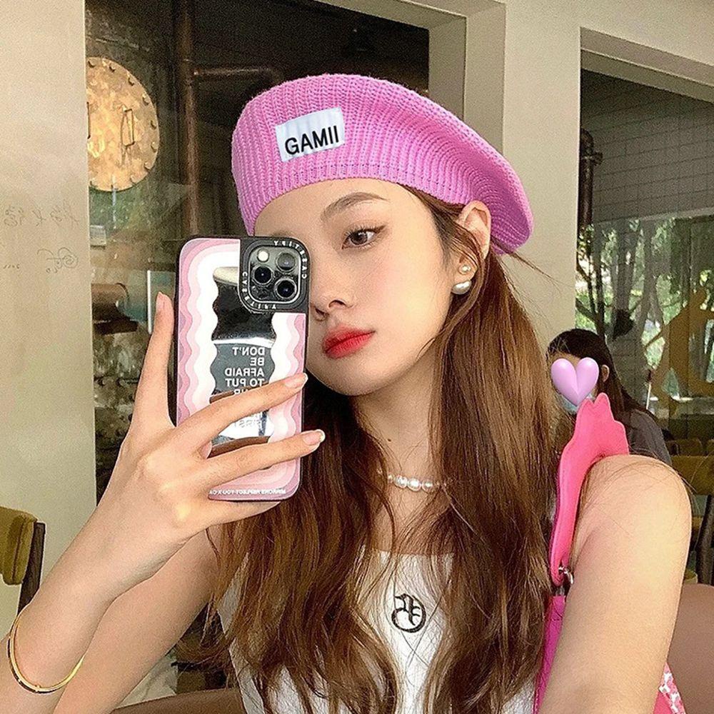 Mũ Beret Dệt Kim Phong Cách Retro Anh Quốc Thời Trang Thu Đông Dành Cho Nữ