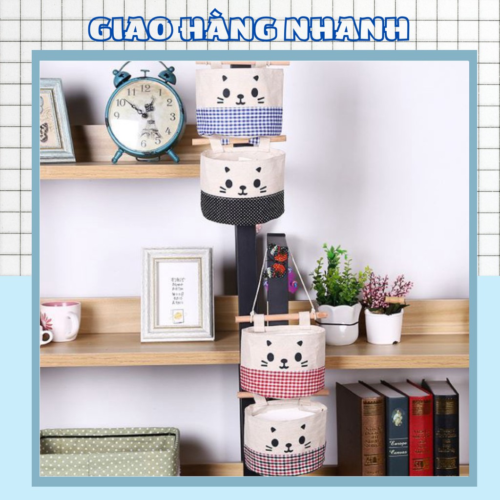 Túi Treo Tường Đựng Đồ Hình Mèo Dễ Thương 88098 Shop Giao Hàng Nhanh