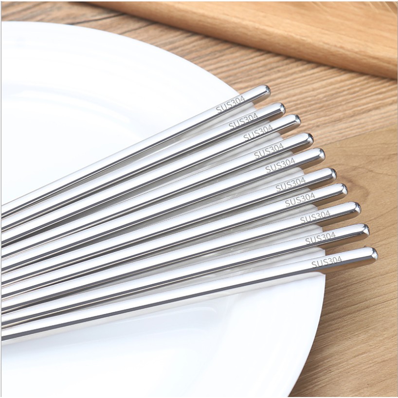 1 đôi đũa inox SUS 304 chất lượng cao cấp chống mùi,chống bám bẩn