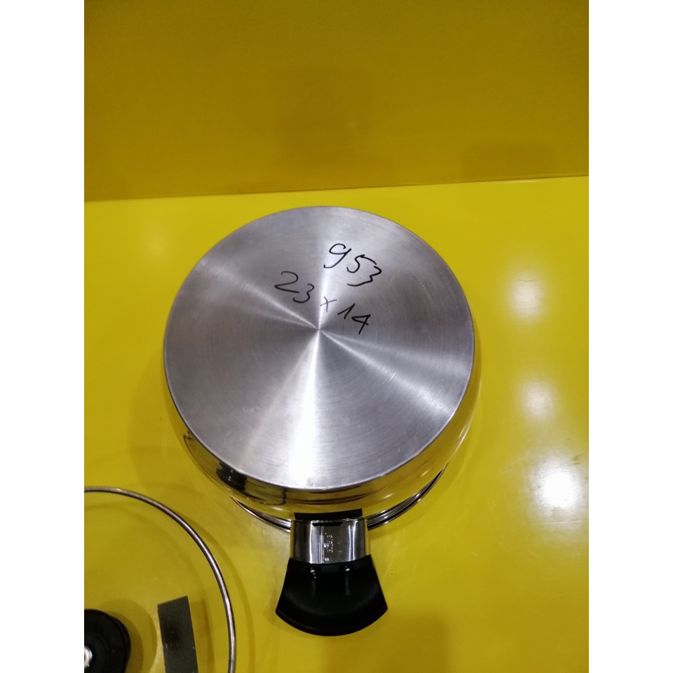 Nồi inox nội địa Nhật, size 23cm, cao 14cm (mã 953), Dùng được bếp từ
