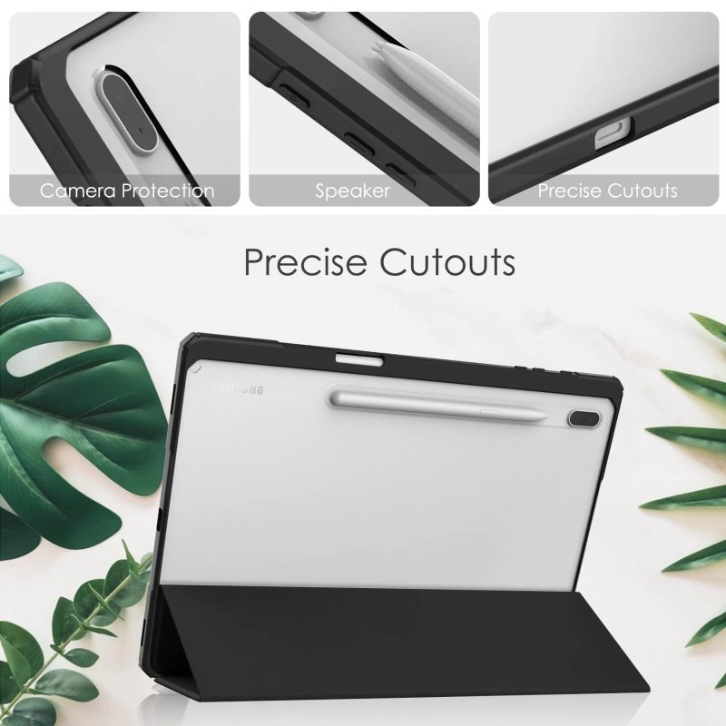 Bao Da Máy Tính Bảng Từ Tính Trong Suốt Cho Samsung Galaxy Tab S8 Plus S7 FE 12.4 inch SM-T736 Galaxy Tab Tap S7 FE 12.4 S7 S8 Plus