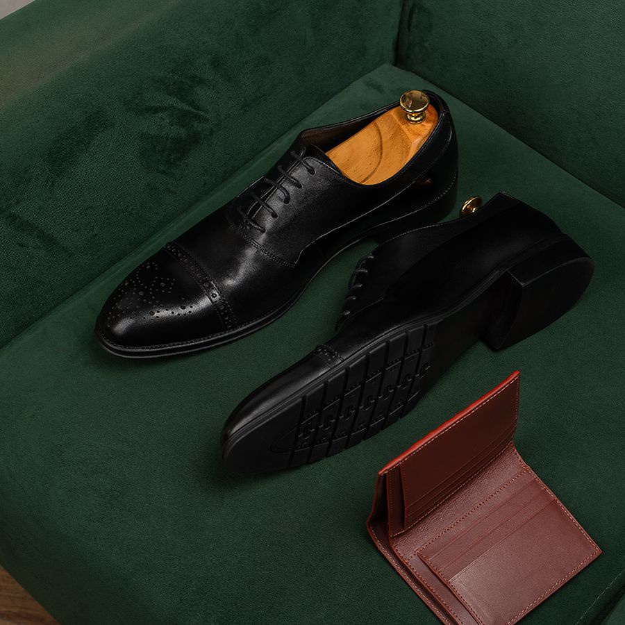 Giày Da Nam LAFORCE Brogue GNLA9632-1301-D Tặng Tất Nam Cao Cấp