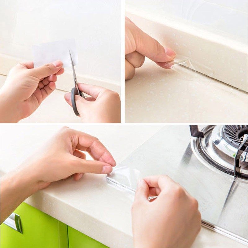 Băng dán viền bồn rửa chén chống nước băng nhựa PVC