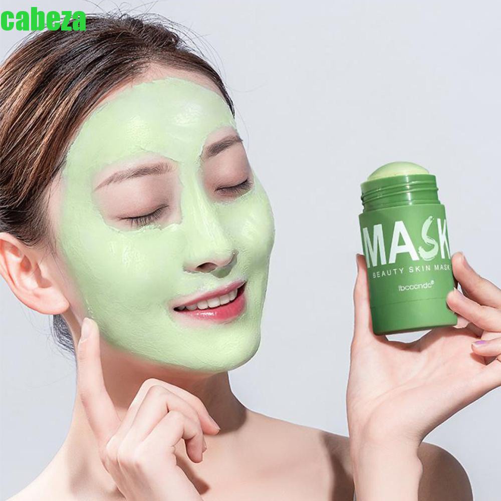 CABEZA Hydrating Green Tea Mask Shrink Pores Oil Control Cleanser Skin Mask Deep Clean Skin Care Oil Control Remove Dirt Moisturizer Solid Mask
